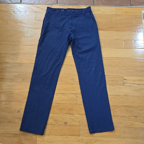 Vineyard Vines Performance Pants Mens 28x32 (A:28x30 3/4") Navy 5-Pocket - Picture 1 of 12